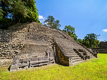 Mayan Ruins at Plaza A, Caracol Archaeological Site, Cayo District, Belize