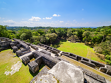 Plaza B, view from Caana, Caracol Archaeological Site, Cayo District, Belize
