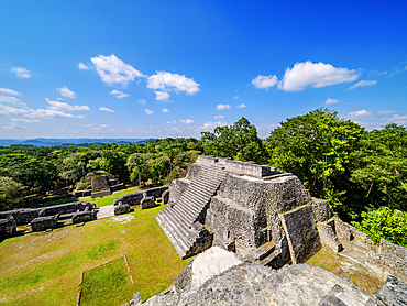 Temple at the top of Caana, Caracol Archaeological Site, Cayo District, Belize