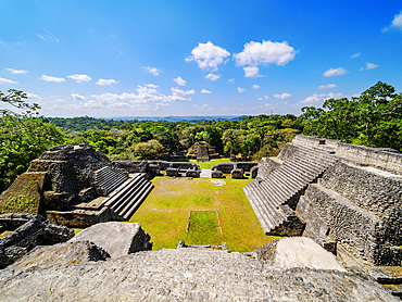 Temples at the top of Caana, Caracol Archaeological Site, Cayo District, Belize