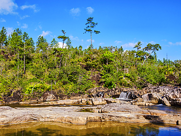 Natural swimming pools at Rio On Pools, Mountain Pine Ridge Forest Reserve, Cayo District, Belize