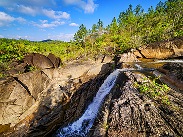 Waterfall at Rio On Pools, Mountain Pine Ridge Forest Reserve, Cayo District, Belize