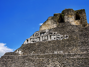 El Castillo, frieze detailed view, Xunantunich Archaeological Site, Cayo District, Belize