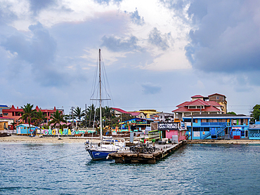 Ferry terminal at San Pedro Town, Ambergris Caye, Belize District, Belize