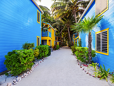 Colinda Cabanas Hotel at the waterfront of Caye Caulker, Belize District, Belize