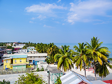 Caye Caulker Village, elevated view, Caye Caulker, Belize District, Belize