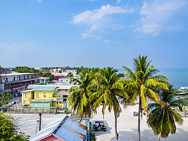 Caye Caulker Village, elevated view, Caye Caulker, Belize District, Belize