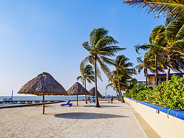 Waterfront of San Pedro Town, Ambergris Caye, Belize District, Belize