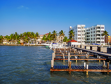 Waterfront of San Pedro Town, Ambergris Caye, Belize District, Belize