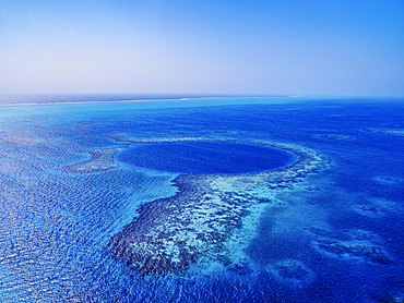The Great Blue Hole, Lighthouse Reef, aerial view, Belize District, Belize