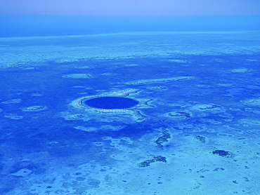 The Great Blue Hole, Lighthouse Reef, aerial view, Belize District, Belize