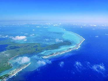 Turneffe Atoll, aerial view, Belize District, Belize