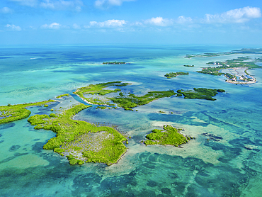 Ambergris Caye, aerial view, Belize District, Belize