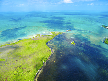 Ambergris Caye, aerial view, Belize District, Belize