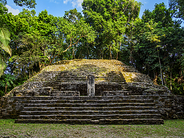 Temple at Lamanai Archaeological Reserve, Orange Walk District, Belize