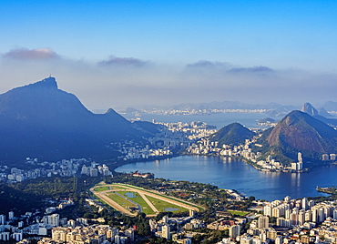 Cityscape seen from the Dois Irmaos Mountain, Rio de Janeiro, Brazil, South America