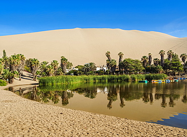 Huacachina Oasis and Lake, Ica Region, Peru, South America