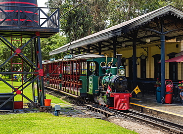 Train Station in Parque de la Amistad (Friendship Park), Santiago de Surco District, Lima, Peru, South America