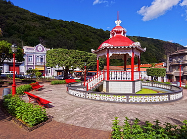 Bandstand in Jardim da Republica, Velas, Sao Jorge Island, Azores, Portugal, Atlantic, Europe