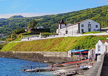 View towards the Convent of Sao Francisco, Lajes do Pico, Pico Island, Azores, Portugal, Atlantic, Europe