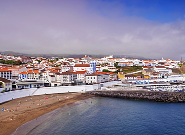 Angra do Heroismo, elevated view, Terceira Island, Azores, Portugal, Atlantic, Europe