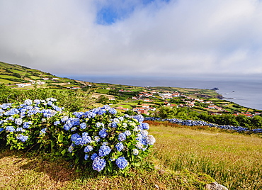 Ponta Delgada, elevated view, Flores Island, Azores, Portugal, Atlantic, Europe