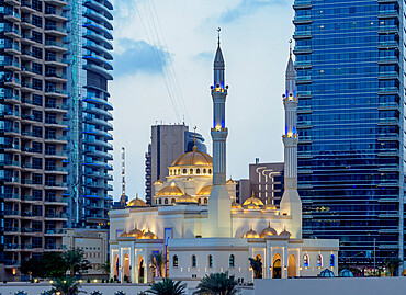 Mohammed Bin Ahmed Almulla Mosque, Dubai Marina, Dubai, United Arab Emirates, Middle East