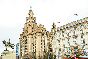 Royal Liver Building in Liverpool, England, Europe