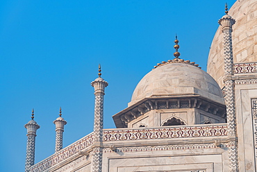 Details of the Taj Mahal, UNESCO World Heritage Site, Agra, Uttar Pradesh, India, Asia