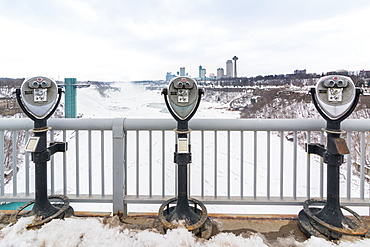 Coin operated binoculars at Niagara Falls, Buffalo, New York State, United States of America, North America