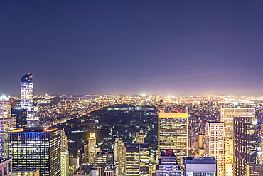 View over Central Park in New York from the Rockefeller Tower, New York City, United States of America, North America