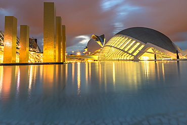 City of Arts and Sciences reflections, Valencia, Spain, Europe