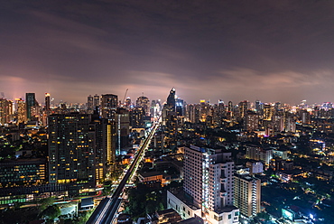 Bangkok at night, Bangkok, Thailand, Southeast Asia, Asia