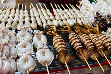 Street food of seafood, Bangkok, Thailand, Southeast Asia, Asia