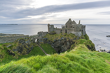 Dunluce Castle ruins, Bushmills, County Antrim, Ulster, Northern Ireland, United Kingdom, Europe