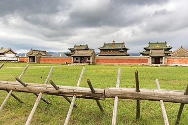 Temples in Erdene Zuu Monastery, Harhorin, South Hangay province, Mongolia, Central Asia, Asia