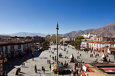 The Barkhor Square, Lhasa, Tibet, China, Asia