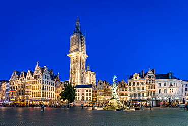 The Grote Markt in the historic centre, Antwerp, Belgium, Europe