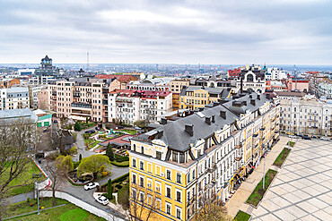 The view from the St. Sophia Cathedral complex, Kyiv (Kiev), Ukraine, Europe