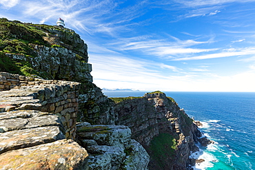 Lighthouse and Cape Point on the Cape Peninsula, South Africa, Africa