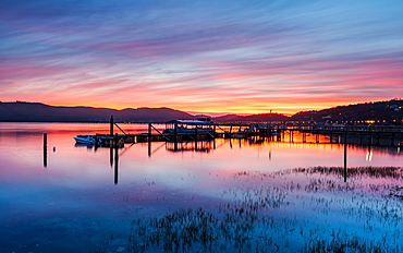 Sunset over Knysna Lagoon, Garden Route, Western Cape, South Africa, Africa