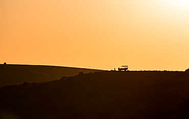 Sundowners at sunset over a South African Game Reserve, Amakhala, Eastern Cape, South Africa, Africa