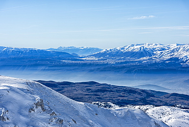 Maiella mountain in winter, Gran Sasso e Monti della Laga, Abruzzo, Apennines, Italy, Europe