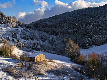 Snow on the Apennines in winter, Gubbio, Umbria, Italy, Europe