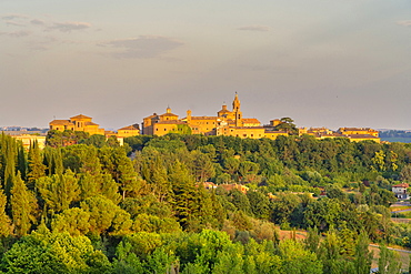 Corinaldo at sunset, Marche, Italy, Europe