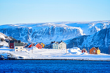 Kongsfjord, Veidnes, Varanger Peninsula, Finnmark, Norway, Scandinavia, Europe