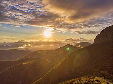 Pian delle Macinare plateau at sunrise, Mount Cucco Park, Apennines, Umbria, Italy, Europe