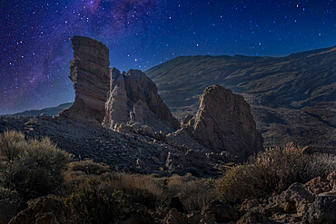 Milky Way, Mount Teide National Park, UNESCO World Heritage Site, Tenerife, Canary Islands, Spain, Atlantic, Europe