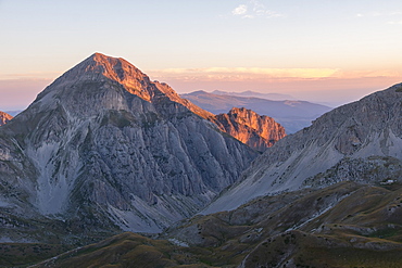 Sunrise on the mountains, Gran Sasso e Monti della Laga National Park, Abruzzo, Italy, Europe