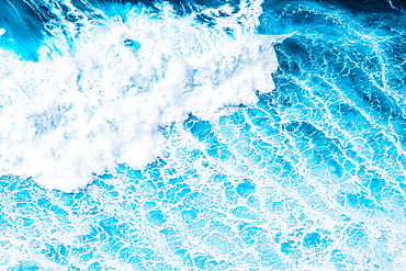 abstract aerial view background of blue waves